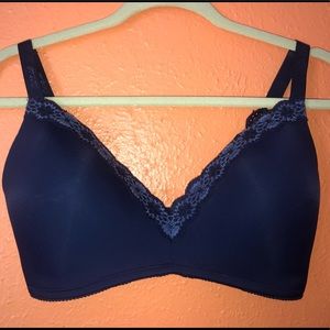 Lace Lightly Lined Navy Wireless Bra 34DDD Aerie